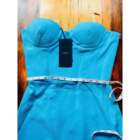 ALEX PERRY Bright Blue Draven Stretch Crepe Sweetheart Dress (US 6/AU 10) NWT! - Picture 9 of 11